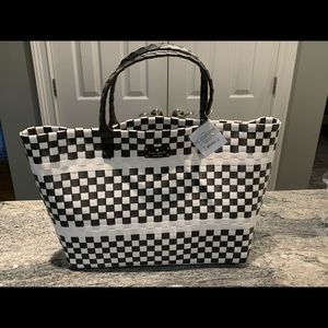Kate Spade Checkered Large Tote/Beach Bag